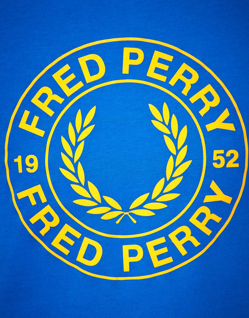 Fred Perry Logo - Fred Perry Stamp Logo Tshirt in Blue for Men - Lyst