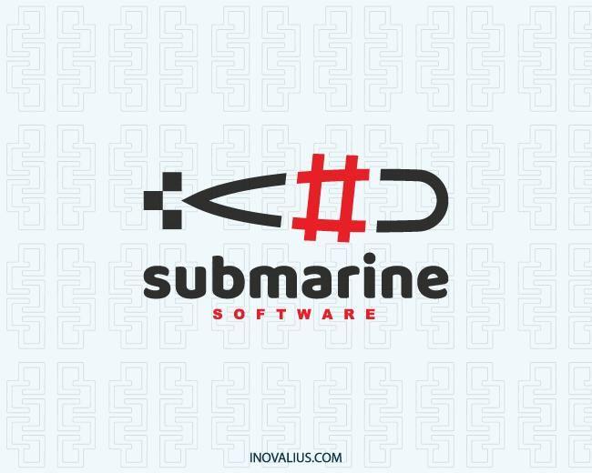 Red Abstract Logo - Submarine Logo Design