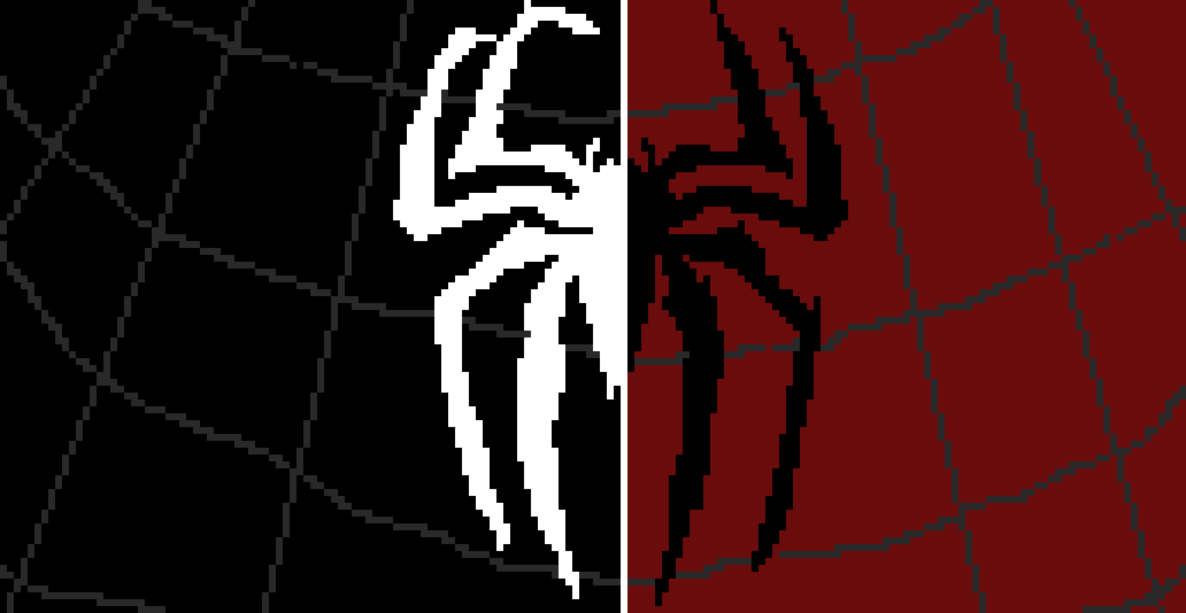 Spider-Man Venom Logo - Venom Spiderman Logo Pixel Art