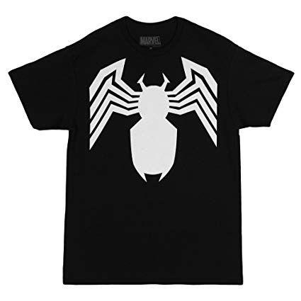 Spider-Man Venom Logo - T Shirt Man Logo Men's Black Size S