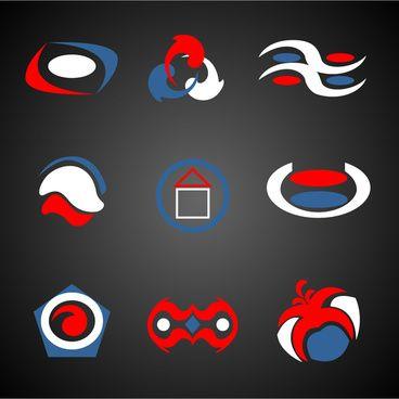 Red Abstract Logo - Abstract logo shapes free vector download (864 Free vector)