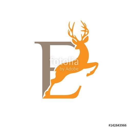 Orange Deer Logo - Logo Orange Deer Letter E Concept