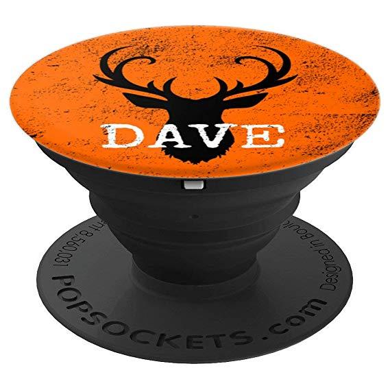 Orange Deer Logo - Dave Gift Deer Hunter Vintage Orange Black Hunting Dave