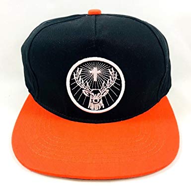 Orange Deer Logo - Official Jagermeister Black Hat with Orange Deer Patch Logo