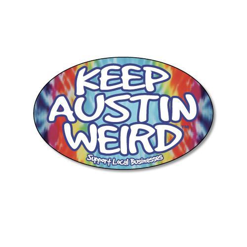 Keep Austin Weird Logo - Keep Austin Weird Tie Dye Magnet