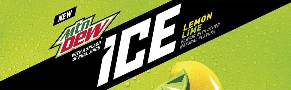Mtn Dew Logo - Amazon.com : Mountain Dew Ice, 12 oz Cans (Pack of 36) : Grocery
