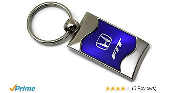 Honda Fit Logo - Amazon.com: Honda Fit Logo Rectangular Wave Key Chain Blue: Automotive