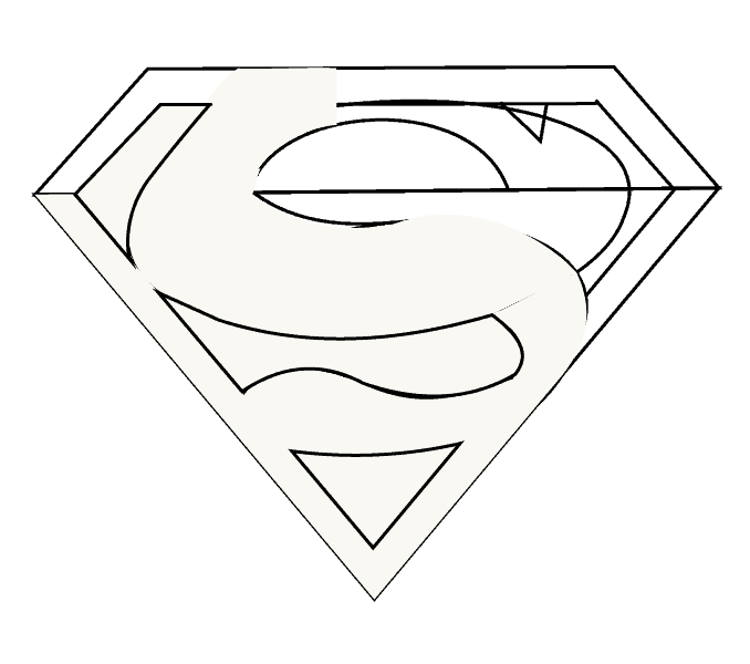 Superman's Logo - How to Draw Superman Logo | Easy Step-by-Step Drawing Guides