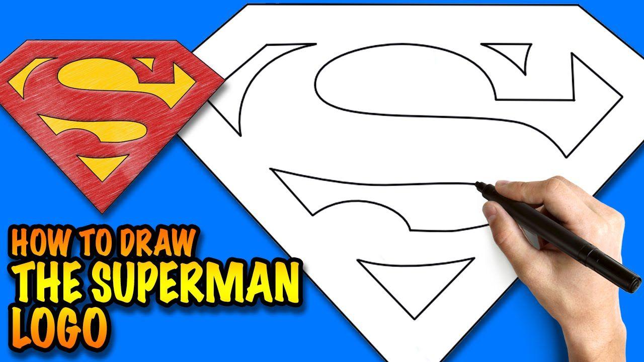Superman's Logo - How to draw the Superman Logo - Easy step-by-step drawing tutorial ...