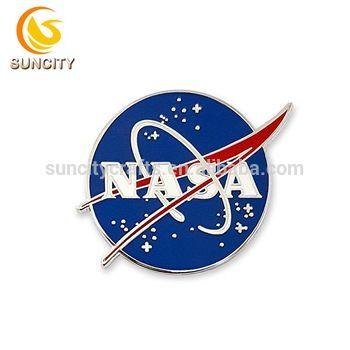 Silver NASA Logo - Wholesale Custom Nasa Logo Metal Hard Soft Enamel Lapel Pin With ...