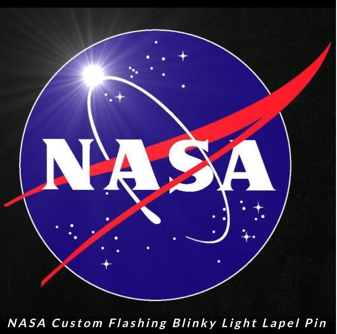 Custom NASA Logo - NASA Logo Custom Flashing Blinky Lapel Pin