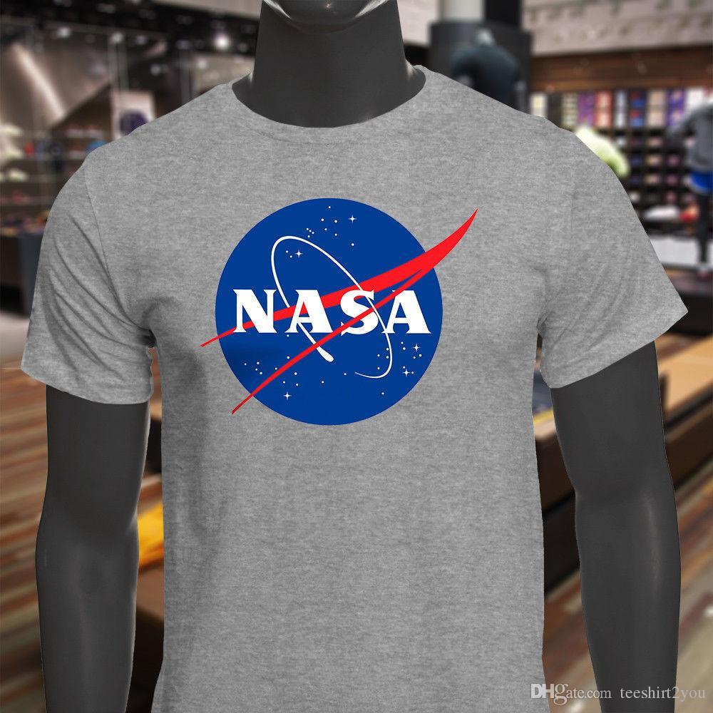 Custom NASA Logo - New Great Quality Big Nasa Logo Mens Gray T Shirt T Shirt For Men ...