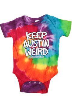 Keep Austin Weird Logo - Keep Austin Weird Tie Dye Infant Onesie | University Co-op