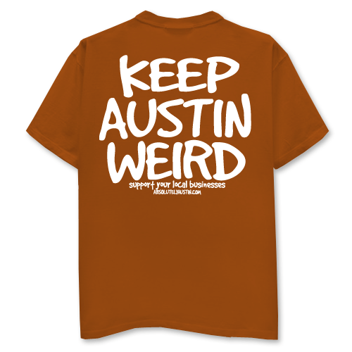 Keep Austin Weird Logo - Original Keep Austin Weird - Burnt Orange Youth Shirt [1631YTBO ...
