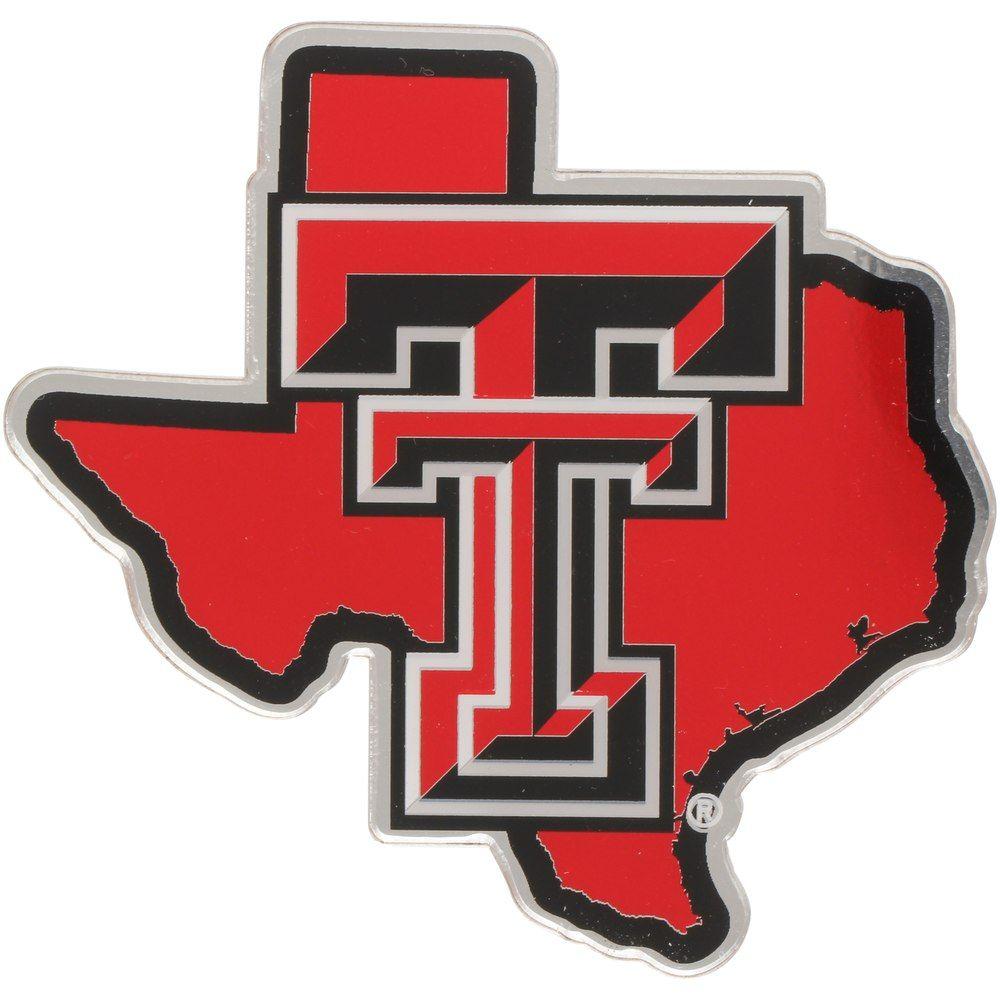 Texas Tech Red Raiders Logo - Texas Tech Red Raiders State Shape Acrylic Metallic Auto Emblem