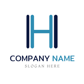 Blue H Logo - Free H Logo Designs | DesignEvo Logo Maker