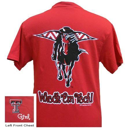 Texas Tech Red Raiders Logo - Texas Tech Raiders Logo Chevron Girlie Bright T Shirt | SimplyCuteTees