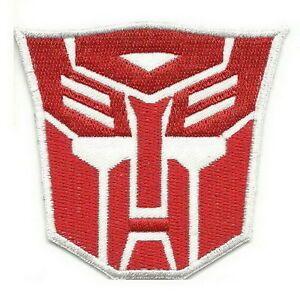 Red Transformer Logo - Transformers Autobot Logo Red Cartoon Iron on Patches | eBay