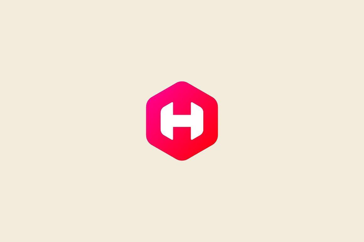 H Company Logo - Abstract letter H hexagon logo Logo Templates Creative Market