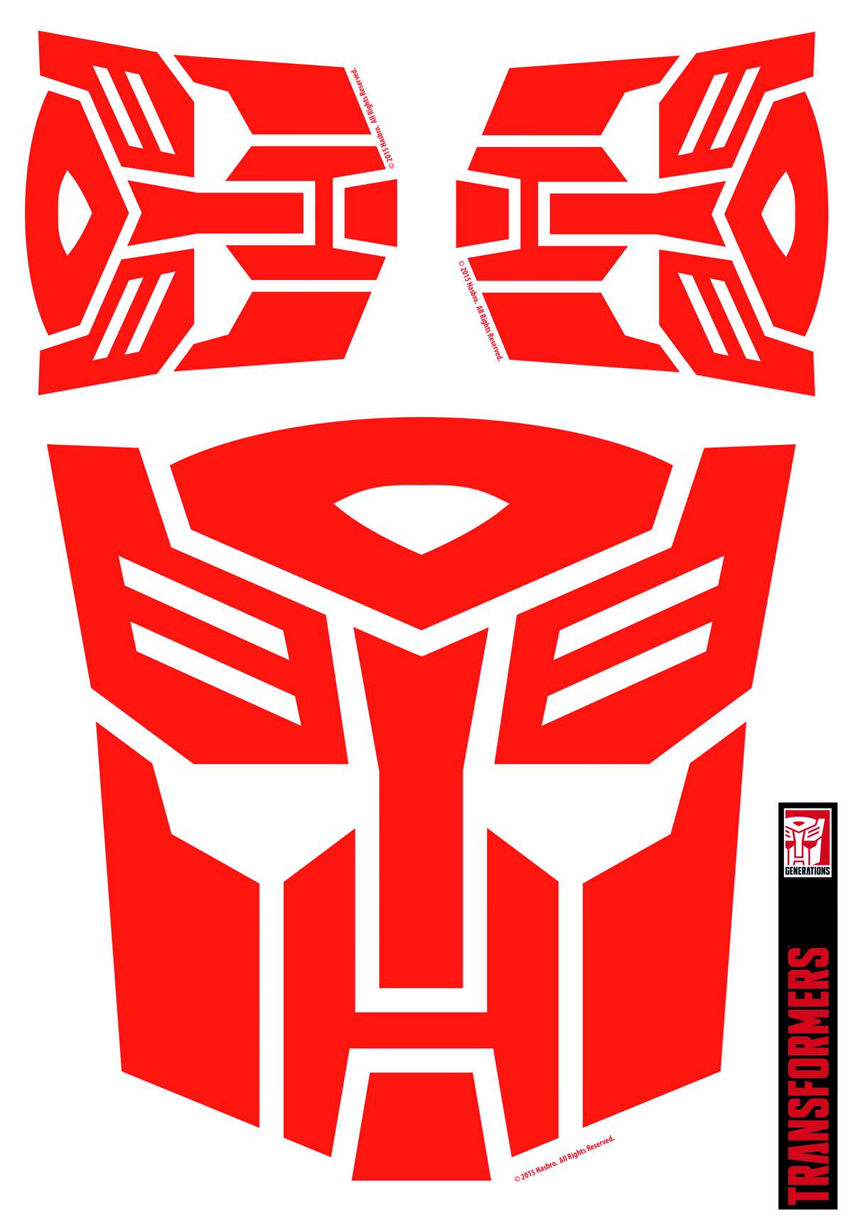 Red Transformer Logo - Transformers Autobot Logo Red Decal Set 811308021518