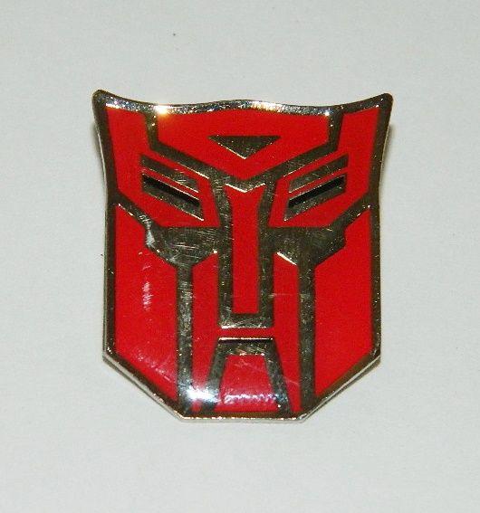 Red Transformer Logo - Transformers Autobot Red & Silver Face Logo Metal Enamel Pin
