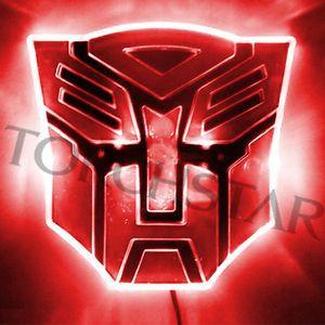 Red Transformers Logo - AUTOBOTS RED Chrome finish edge glowing LED TRANSFORMERS car emblem ...
