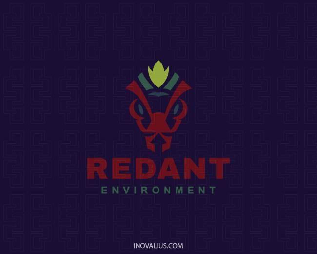 Red Abstract Logo - Red Ant Logo Design