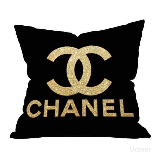 Gold Channel Logo - Gold Channel LOgo Pillow Cases. Pillow Case. Chanel bedroom