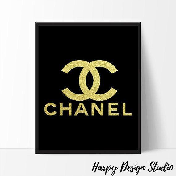 Golden Chanel Logo - Printable chanel Logos