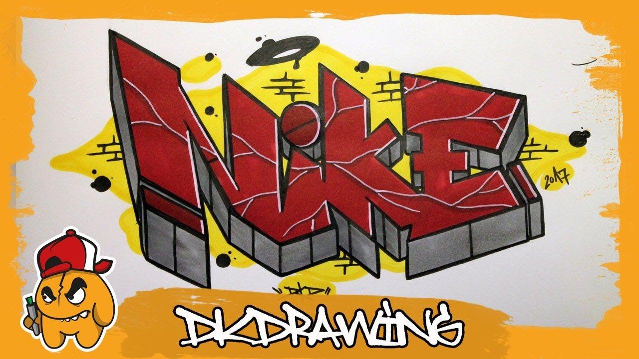 Graffiti Nike Logo - How to draw Nike Graffiti Logo (Simple Letters) - YouTube