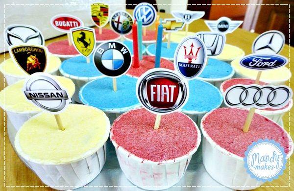 Famous Cupcake Logo - Car Themed Birthday Cupcakes. Mandy Makes