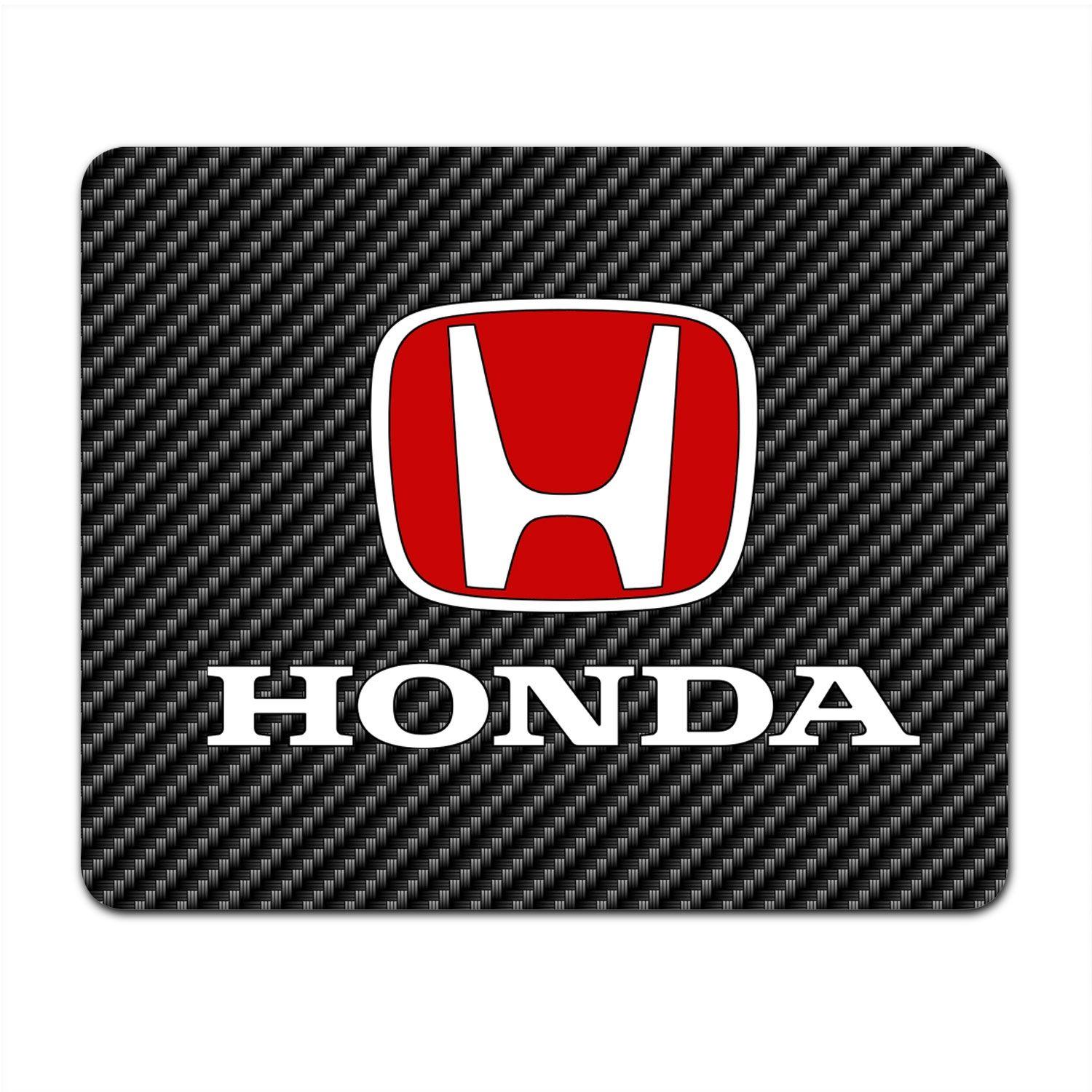 Black Honda Logo - Honda Red Logo Black Carbon Fiber Texture Graphic PC Mouse Pad ...