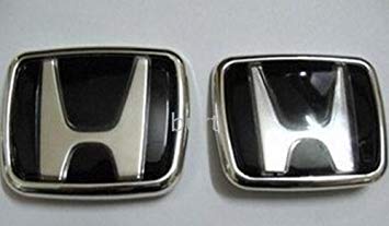 Black Honda Logo - Black Honda Badge Emblem Front & Rear, Emblems - Amazon Canada