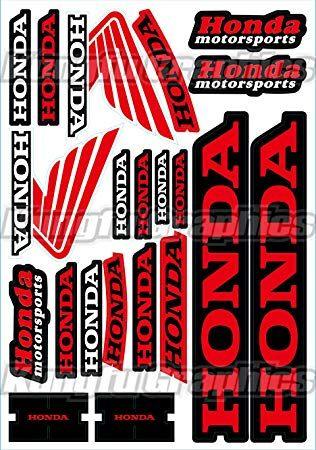 Black Honda Logo - Amazon.com: Kungfu Graphics Honda Wings Sponsor Logo Racing Sticker ...