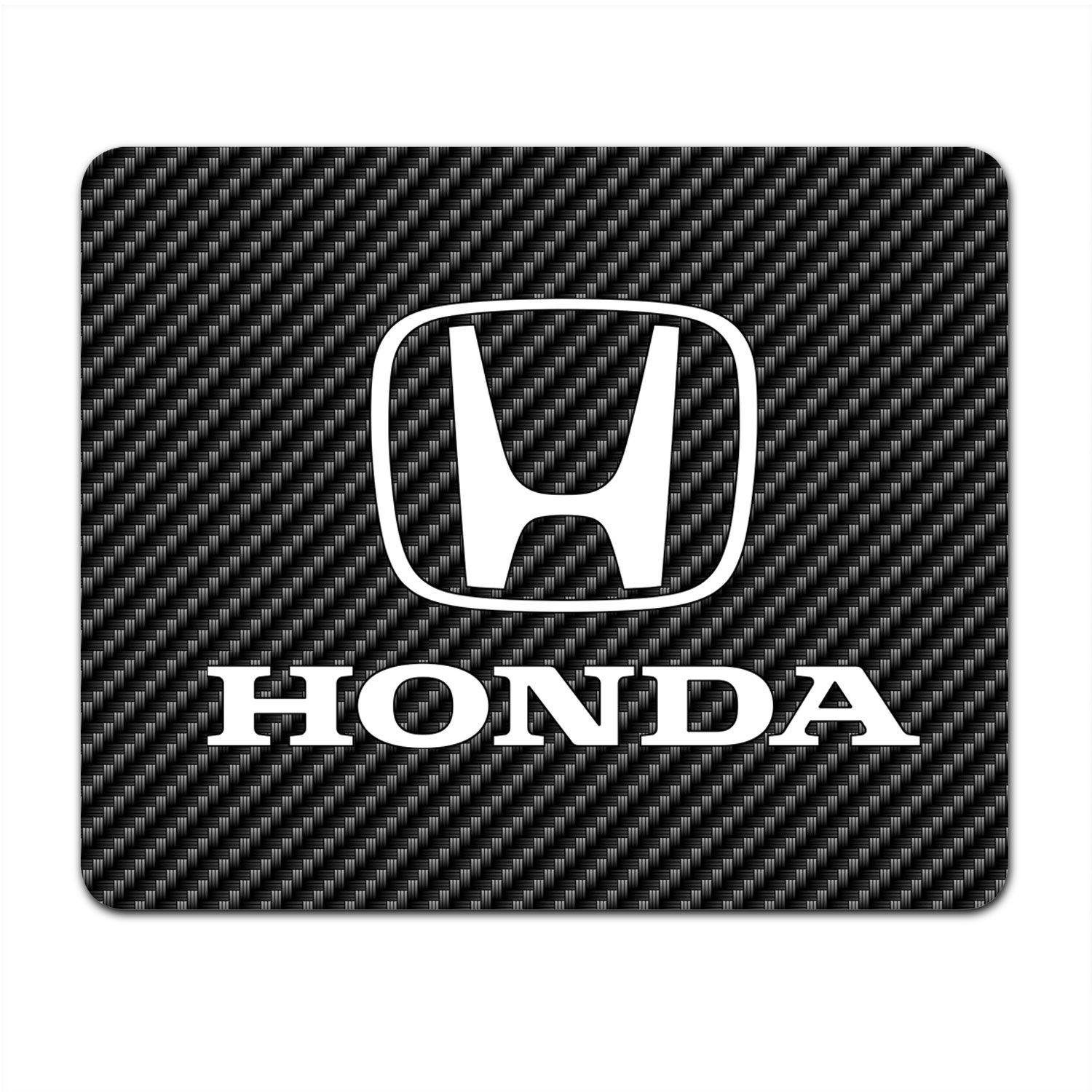 Black Honda Logo - Honda Logo Black Carbon Fiber Texture Graphic PC Mouse Pad - Honda ...