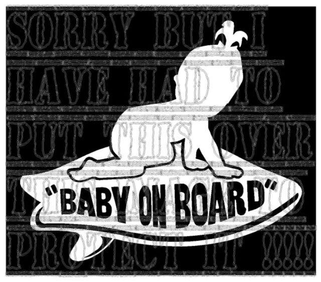 Girls Vans Logo - Baby on Board Girl Vans Surfboard Surfer Surfing Sticker Vinyl Sign ...