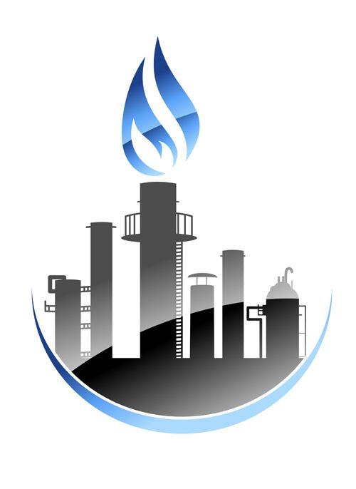 Industry Logo - Oil refinery industry logo vector 04 free download