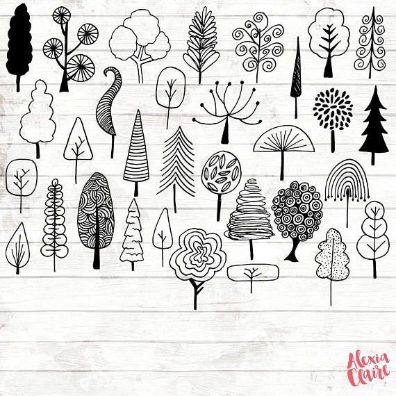 Grab Hand Logo - Grab yourself some adorable hand drawn Tree doodle clipart, perfect