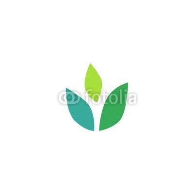 Three Leaf Logo - three leaves leaf logo vector icon design inspiration | Buy Photos ...