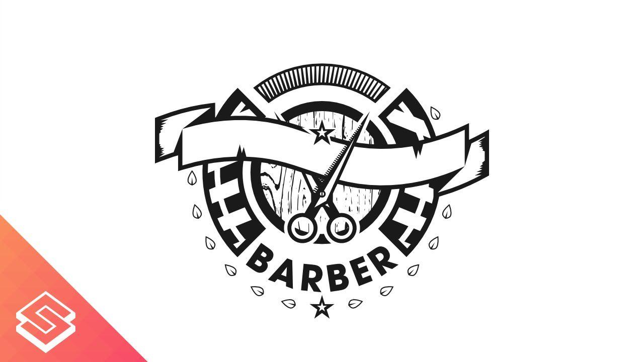 Barber Logo - Barber Logo Design Time Lapse in Inkscape - YouTube