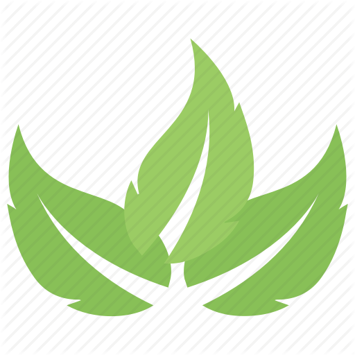 Three Green Leaves Logo - Green leaves, leaf design, leaf logo, leaf shape, three leaves icon