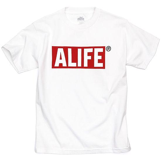 Alife NY Logo - cassettepunch: ALife Box Logo Tee T shirt / White (ALIFE Elihu) (t