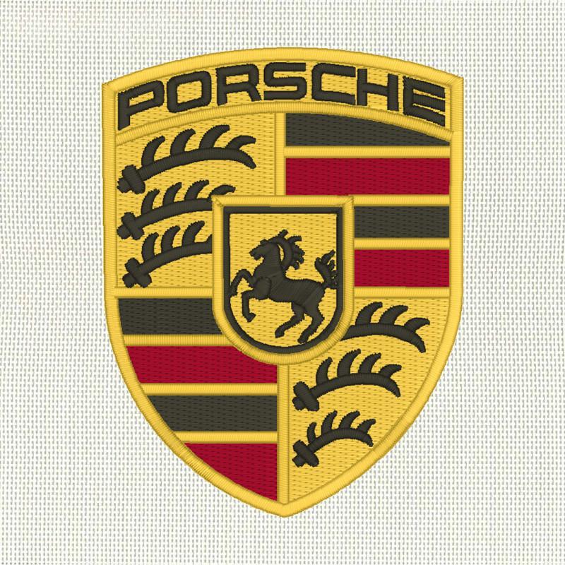 Porsche Logo - Porsche Logo Car Brand Embroidery Design