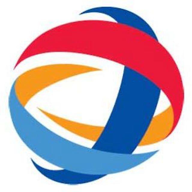Red Blue Orange Sphere Logo