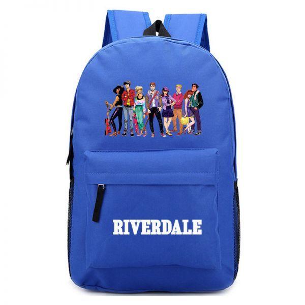 Riverdale Logo - Riverdale Logo All Character Comic Pattern Archie Blue Backpack ...