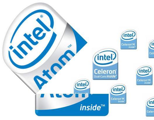 Intel Celeron M Logo - Atom 