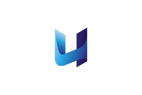 Blue U Logo - Letter U Logo ~ Logo Templates ~ Creative Market