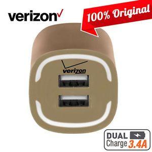 New Verizon Logo - OEM Verizon Rapid Dual USB Wall Home Charger Gold NEW Verizon Logo