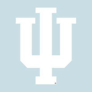 Indiana Univ Logo - IU INDIANA UNIVERSITY Hoosiers WHITE Decals / SET of 2
