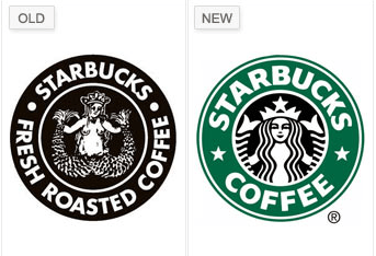 Old and New Starbucks Logo - Starbucks old & new | The Evolution of Brand Logos | Pinterest ...